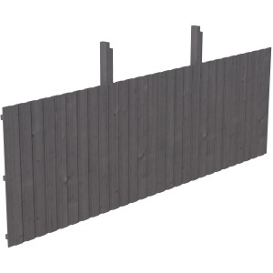 Skan Holz Rückwand Deckelschalung, 550x180cm, Fichte schiefergrau, für Carport Zubehör.