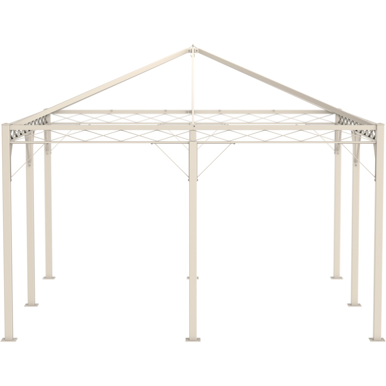 Eleo Pavillon Torino 310,5 cm x 408 cm x 408 cm Pulverbeschichtet Weiß