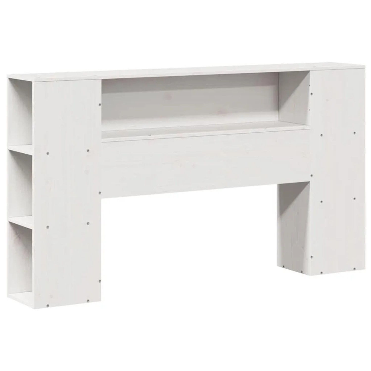 vidaXL Kopfteil mit Stauraum Weiß 150 cm Massivholz Kiefer 855628