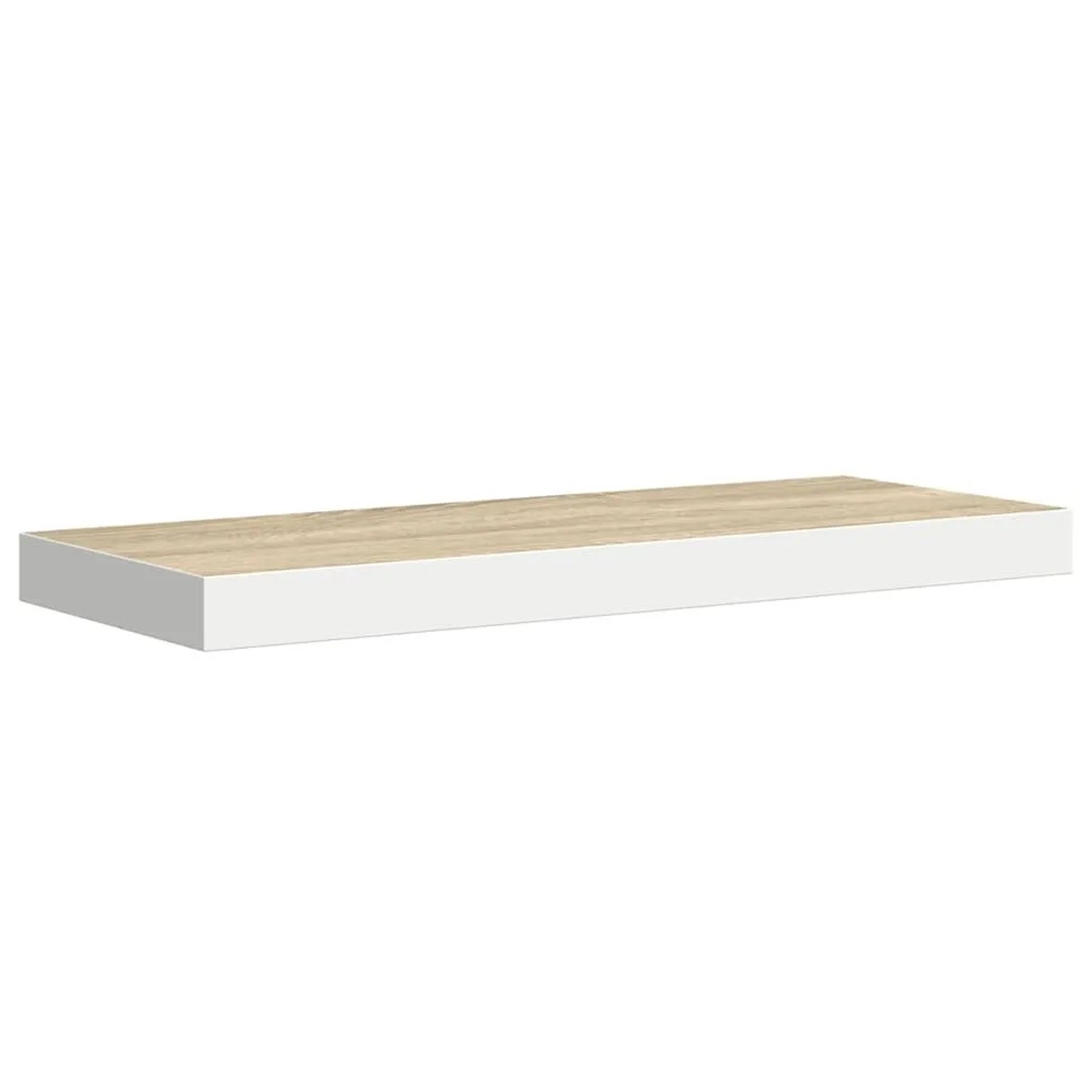 vidaXL Schweberegal Eichen-Optik und Weiß 60x23,5x3,8 cm MDF 326576