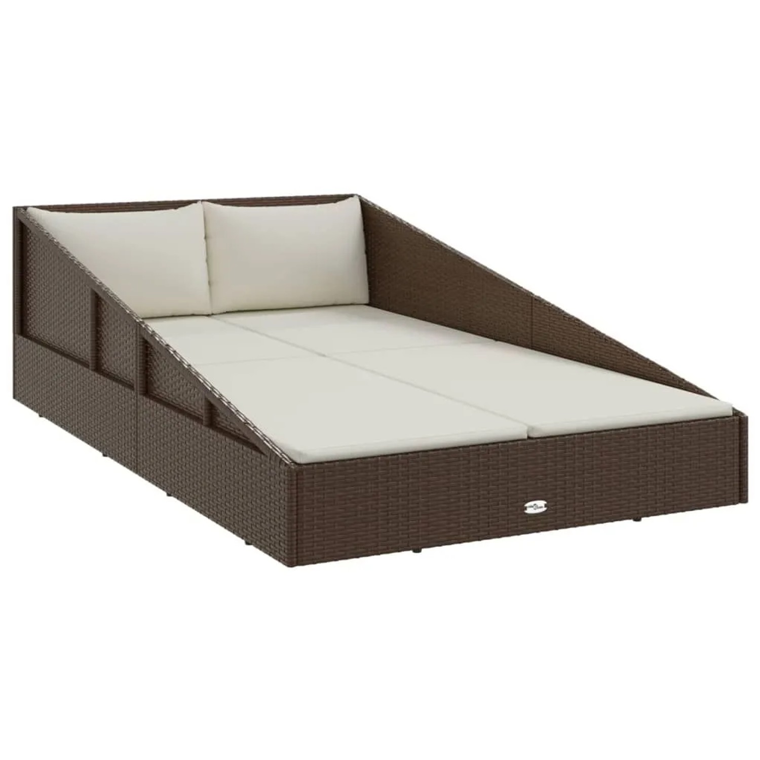 vidaXL Gartenbett Braun 110x200 cm Poly Rattan 42666