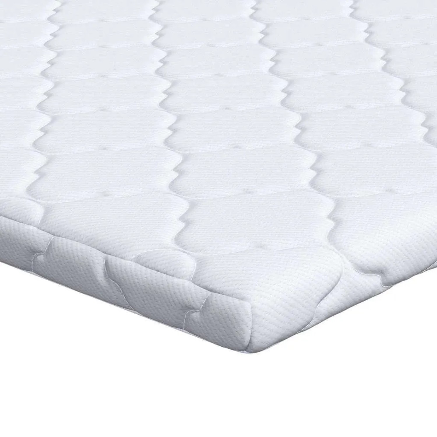 vidaXL Kokosnuss Topper Weiß 160 x 200 cm Jacquard-Stoff 4106398