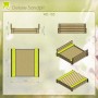 Wendi Toys Sandkasten mit Abdeckung und Sitzflächen, Holz, FSC®-zertifiziert, 120x120cm.
