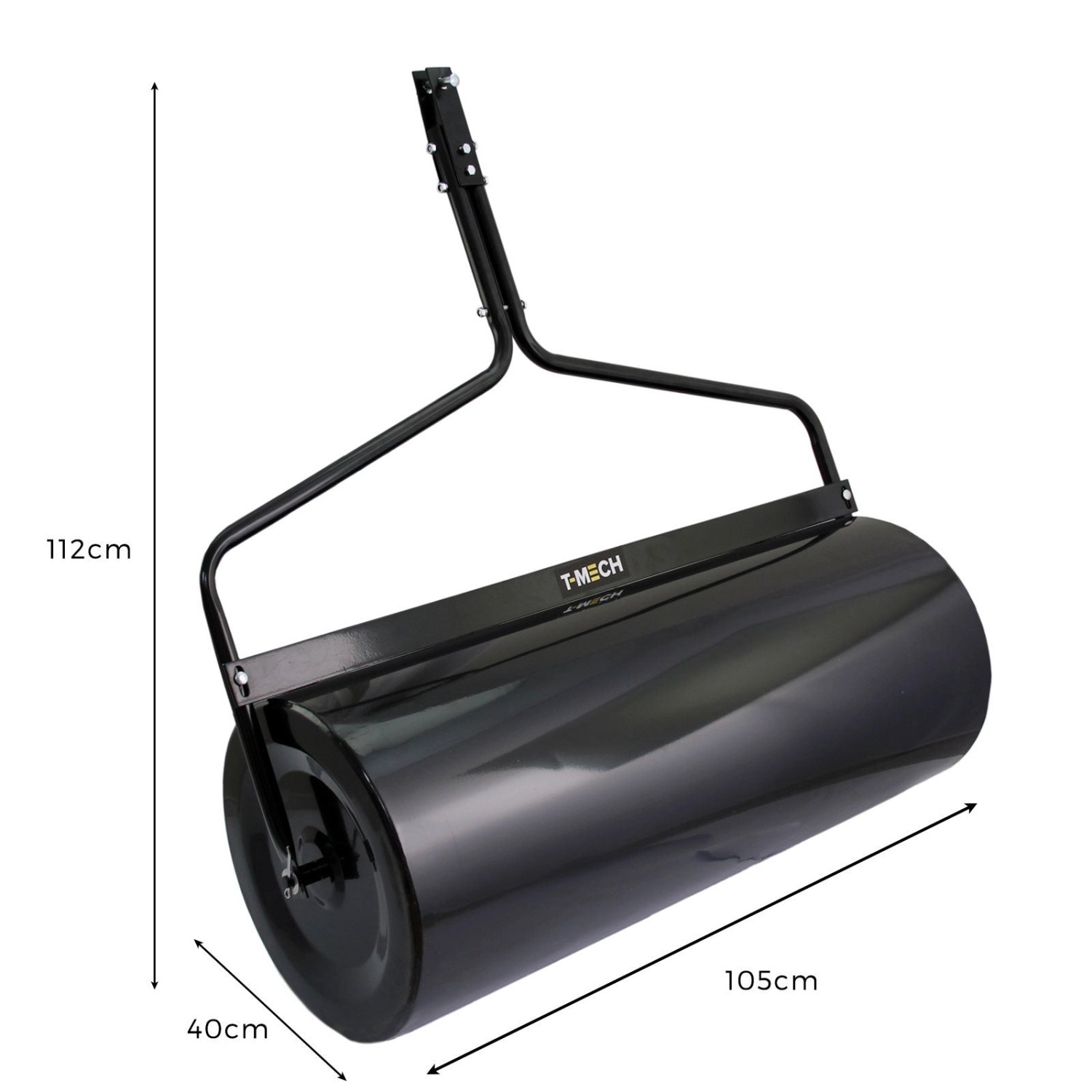 Monstershop T-Mech Gartenwalze, 120 Liter, zum Anhängen. Gartenhandgerät zum Glätten von Rasenflächen.