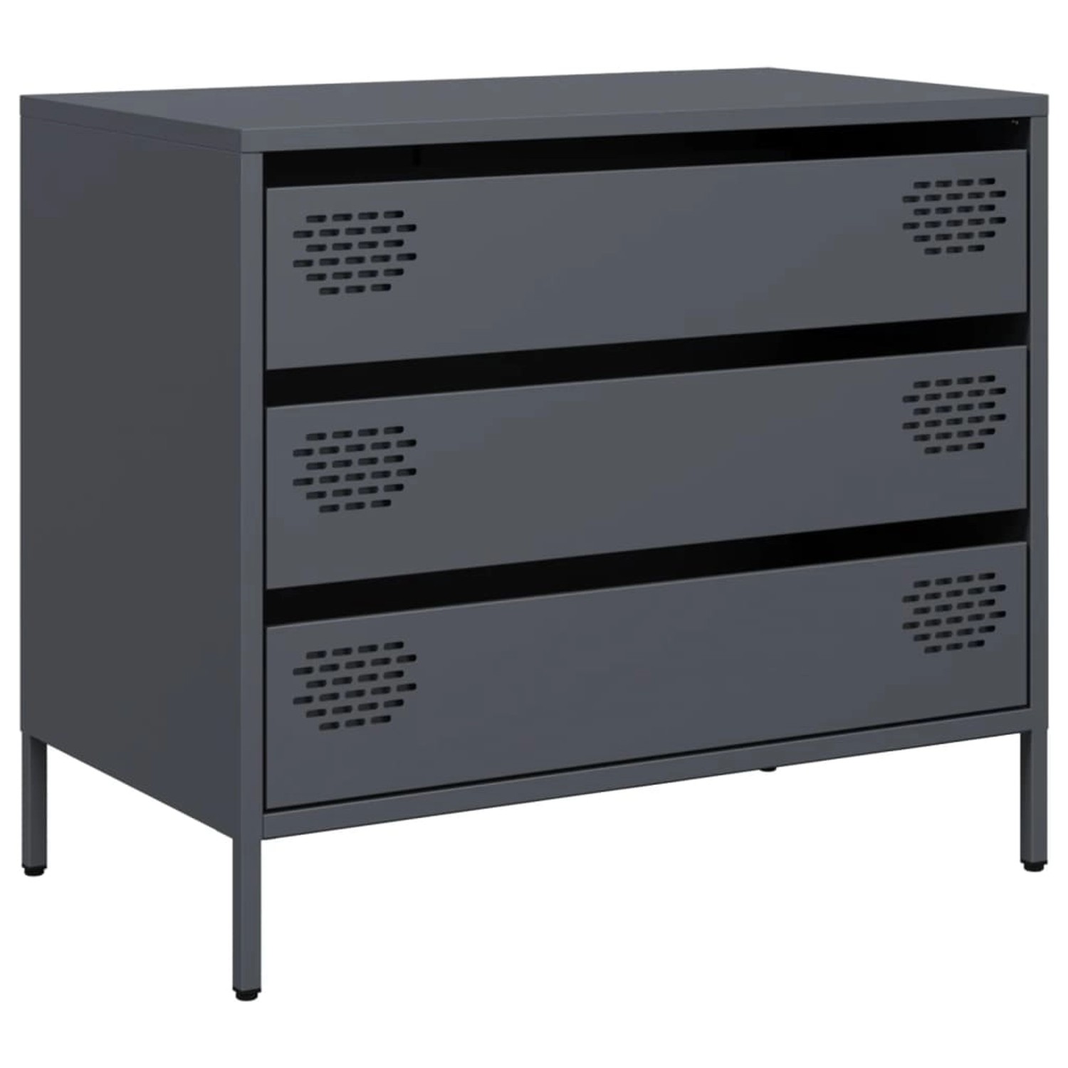 vidaXL Sideboard Anthrazit 68x39x58,5 cm Kaltgewalzter Stahl 851294 günstig online kaufen