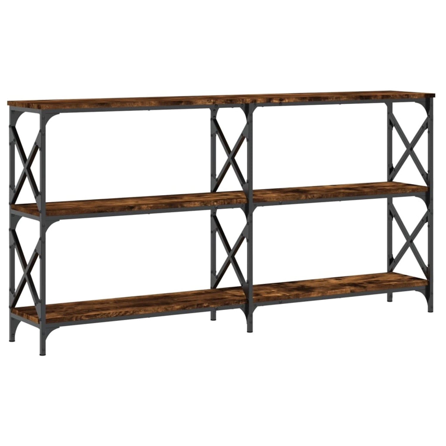 vidaXL Konsolentisch Räuchereiche 156x28x80,5 cm Holzwerkstoff 835426 günstig online kaufen