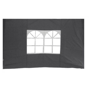 Lex 2er Set Seitenteile für Pavillon 3x3m Fenster  Seitenwand Faltpavillon Partyzelt Steingrau