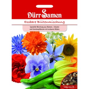 Dürr Samen Blumenmischung Essbare Blüten: Bunte Blumen, Kräuter und Gemüsepflanzen im Mix.