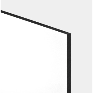 Weiße Vielzweck Kompaktplatte, 280x130x0,6 cm, ideal für den Innen- und Außenbereich.