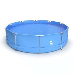 Blauer Avenli Frame Pool, runder Stahlrahmenpool, 360x76 cm, ohne Pumpe.