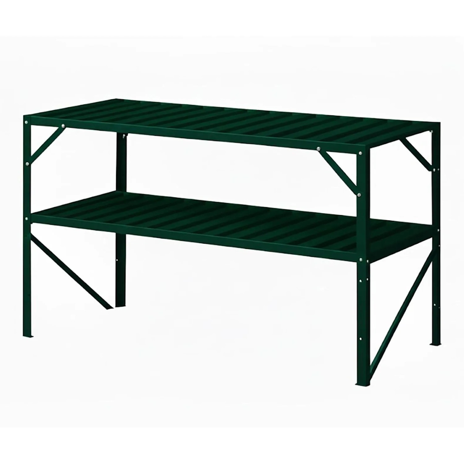 Halls Tisch Standalone 2 Sektionen Alu 121 cm x 52 cm Grün günstig online kaufen