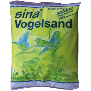 Sina Vogelsand Beige 2,5kg mit Naturkalk und Muschelgrit.