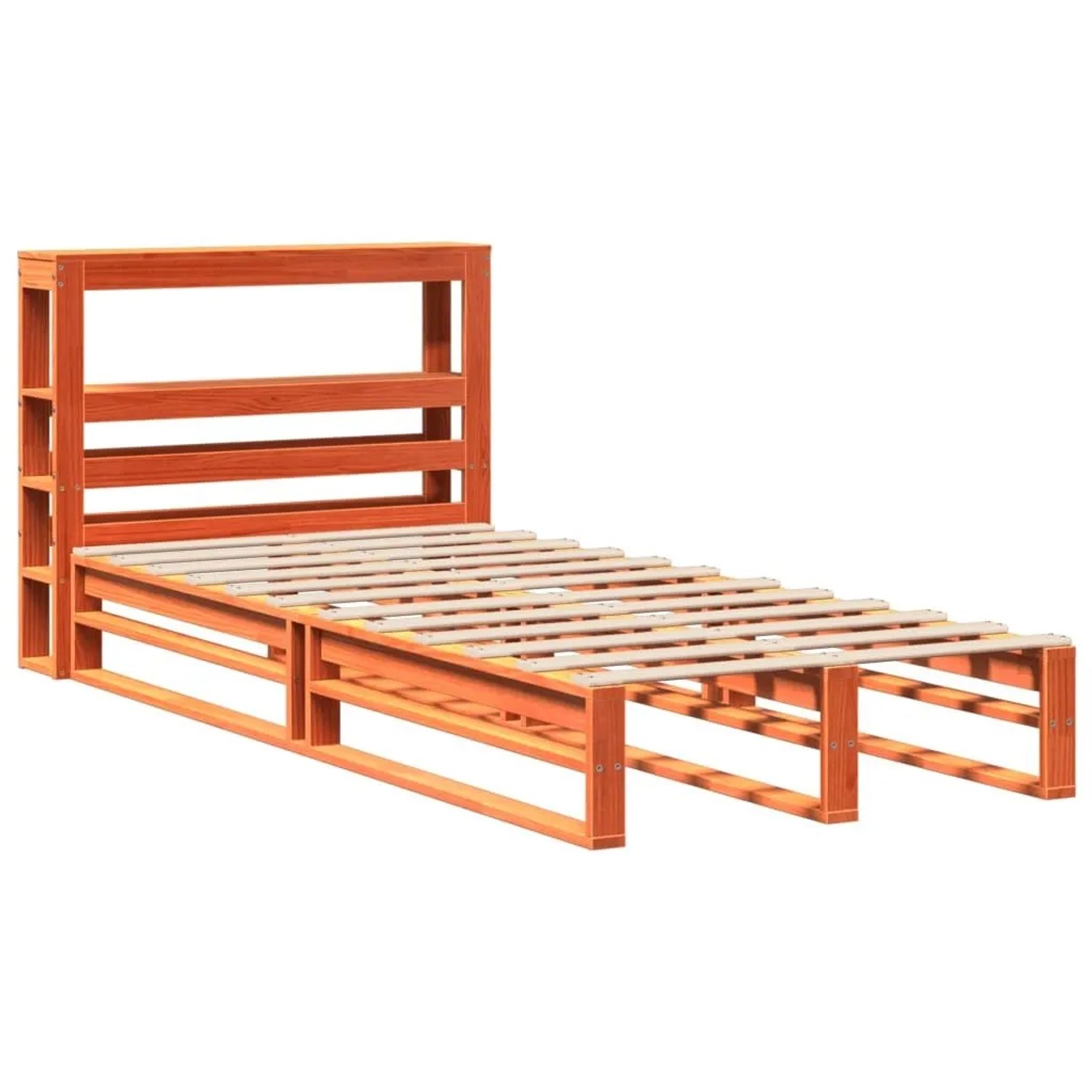 vidaXL Massivholzbett ohne Matratze Wachsbraun 90x200 Kiefernholz 3306488 günstig online kaufen