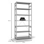 PROREGAL Fachbodenregal, Stecksystem, 7 Ebenen, verzinkt, 300x130x50 cm, Fachlast 330 kg.