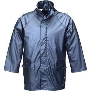 Terraflex Regenjacke in Navy, Größe 4XL. Wind- und wasserdichte Arbeitskleidung.
