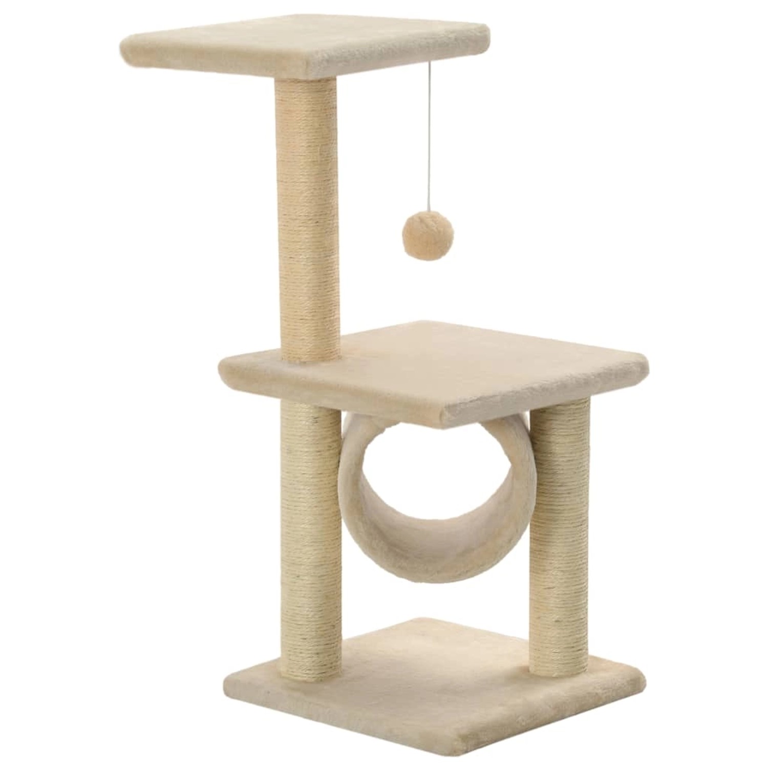 vidaXL Katzen-Kratzbaum Sisal 65 cm Beige Modell 1