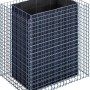 Eckiges Gabiona Gabionen-Hochbeet, 100x100x70 cm, Maschenweite 5x5 cm, galvanisiert.