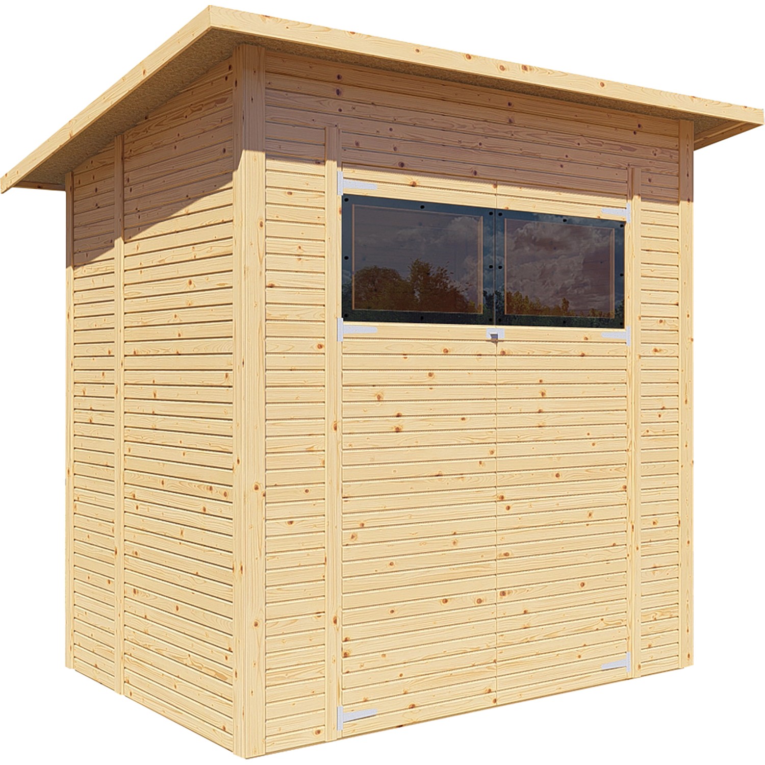 Bertilo Gerätehaus Pent Modern 2 Natur 208 cm x 157 cm FSC®