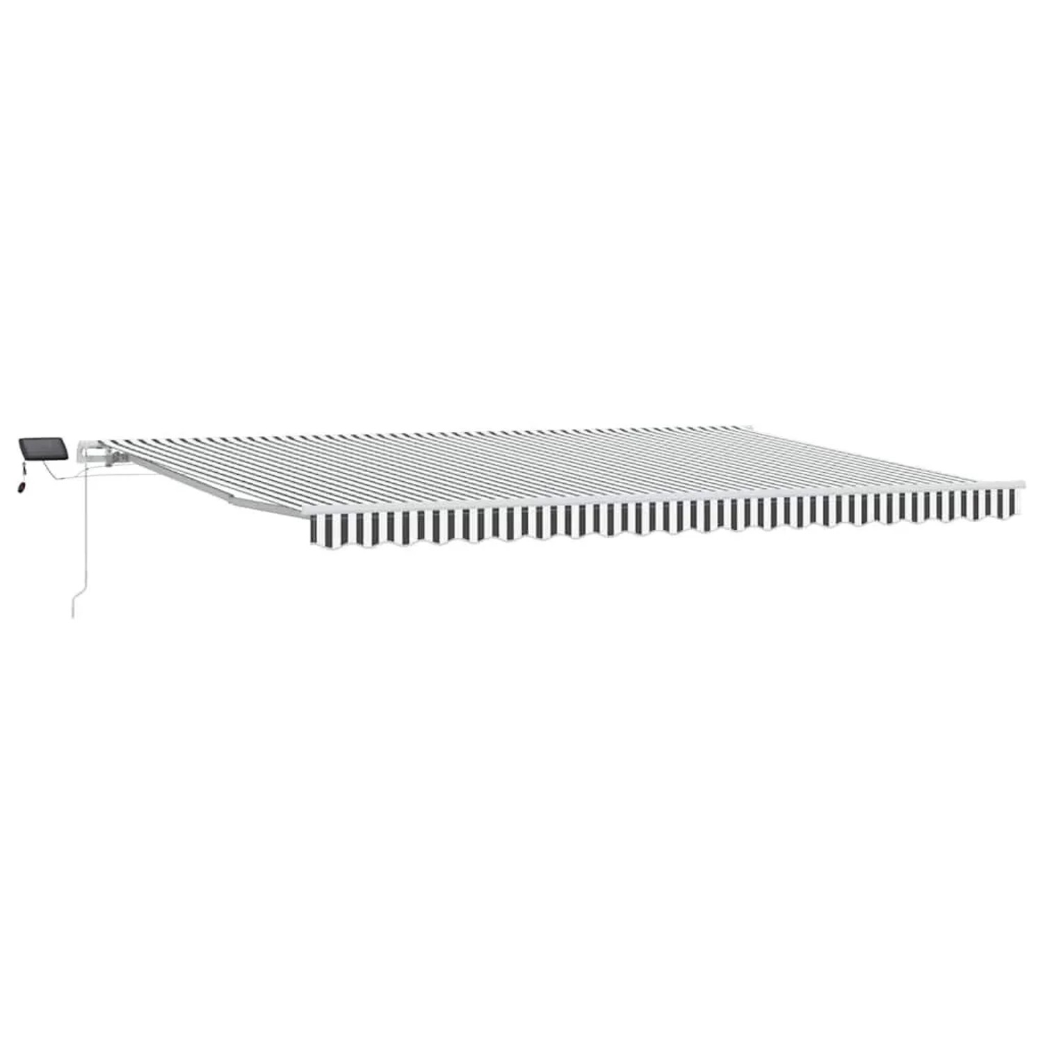 vidaXL Markise Manuell mit LED Anthrazit & Weiß 500x300 cm 3215788