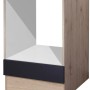 Flex-Well Herdumbauschrank Lara, 60 cm, Anthrazit und San Remo Eiche Dekor.
