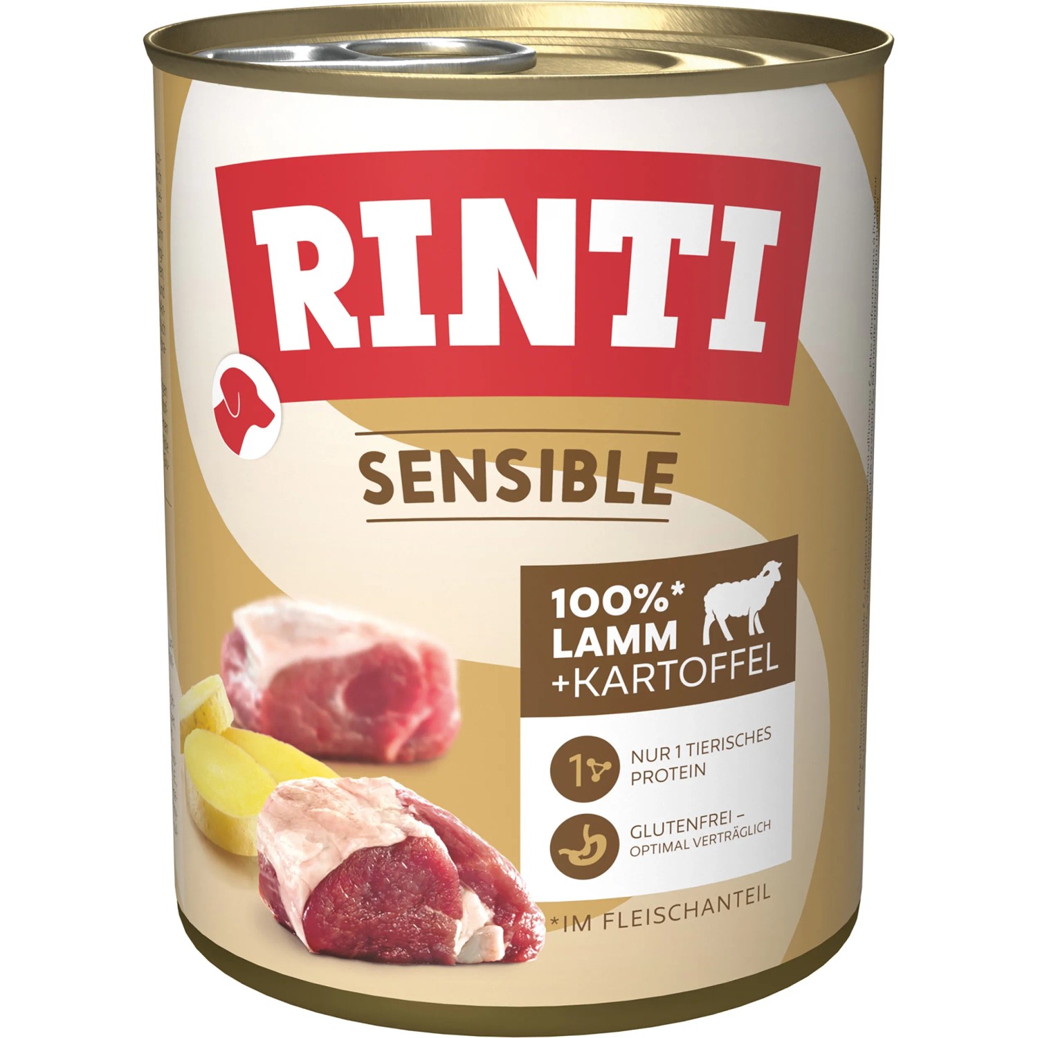 Rinti Hunde-Nassfutter Sensible Lamm und Kartoffel 800 g