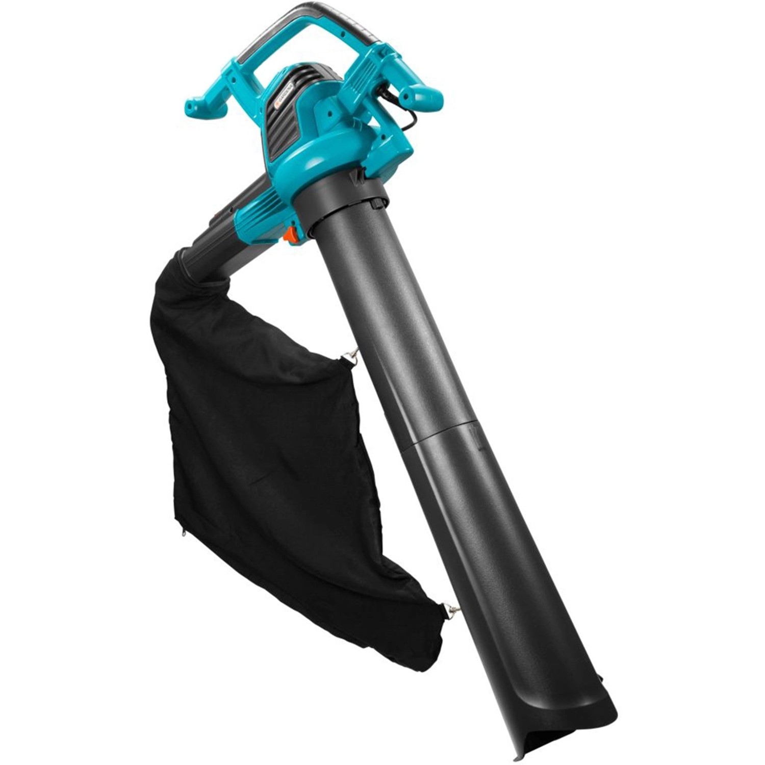Gardena Elektro-Laubsauger ErgoJet 3000 mit Fangsack, blau/schwarz. Laubbläser für Garten und Hof.