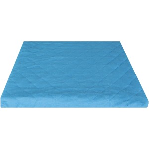 Hellblauer Waschmaschinen- und Trocknerbezug 60x60 cm mit Rautensteppung.