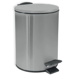 Spirella Adelar Kosmetikeimer, 3 l, gebürsteter Edelstahl mit Fußpedal.