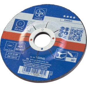 LUX Gewebeschruppscheibe 115 mm gekröpft für Metall, Zubehör für Winkelschleifer.