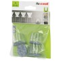 Fix-o-moll Rohrkappen Flex mit Filz, Ø 22-26 mm, transparent/grau, 4 Stück. Möbelgleiter zum Schutz von Böden.