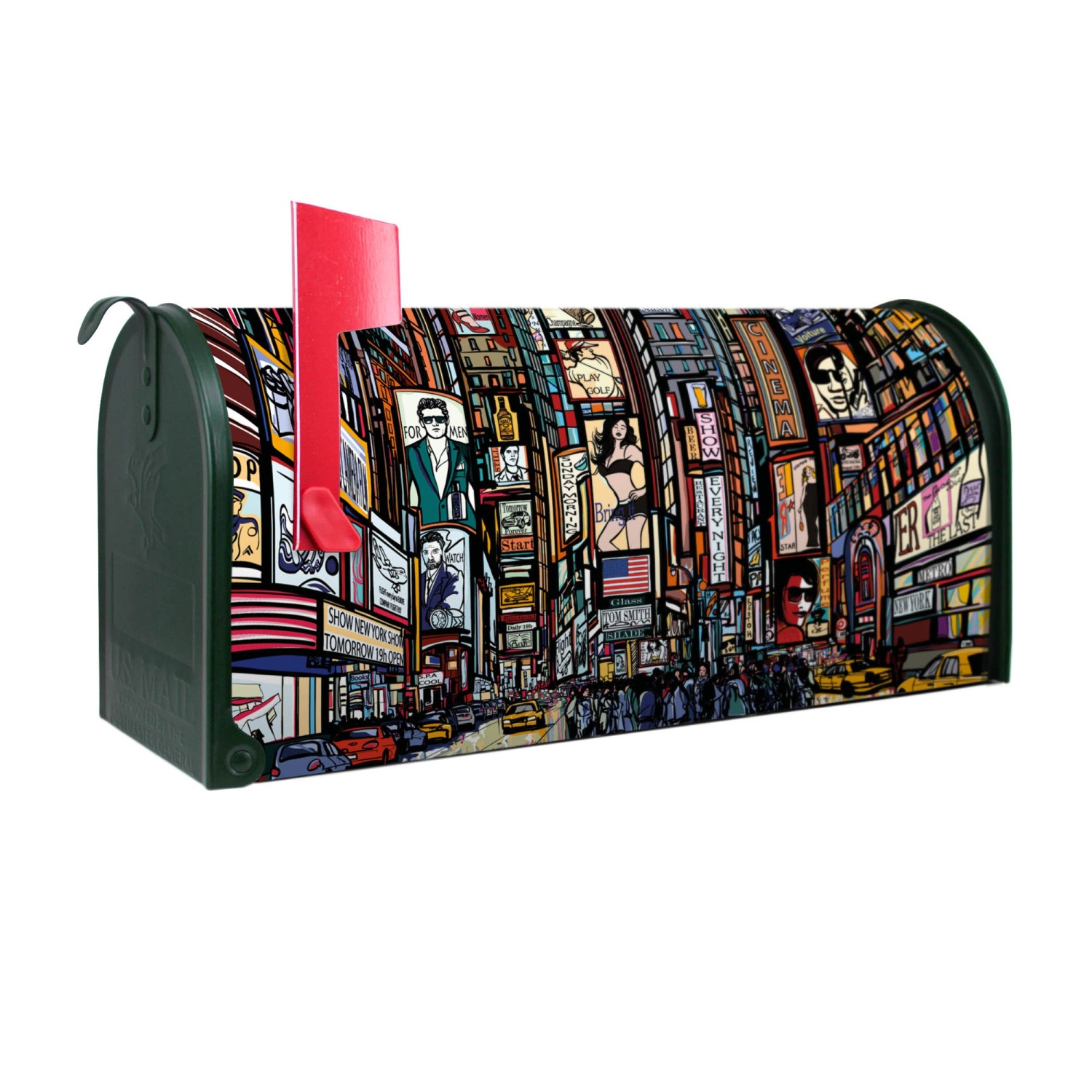 Banjado Amerikanischer Briefkasten Grün 48x22x16cm US Mailbox Letterbox Pos günstig online kaufen