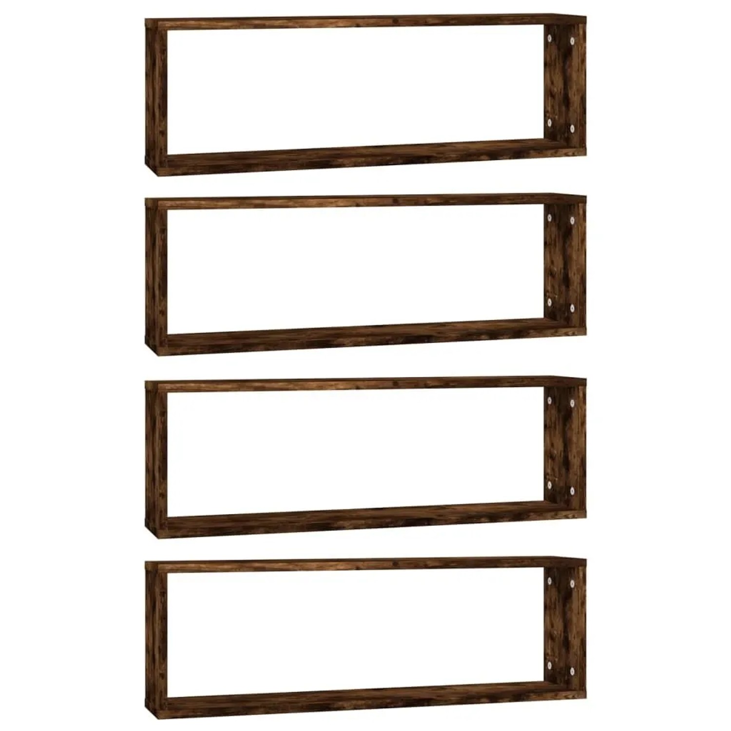 vidaXL Wandregale 4 Stk Räuchereiche 80x15x26,5 cm Holzwerkstoff 815916