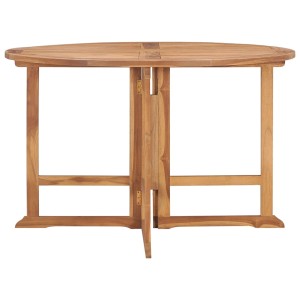 vidaXL Garten-Esstisch Klappbar Ø110x75 cm Massivholz Teak 318479