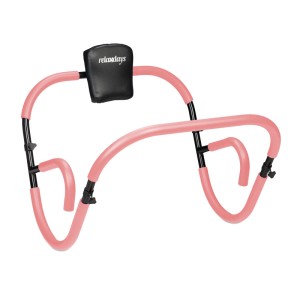 Relaxdays Bauchtrainer Aluminium Rosa Schwarz Ergonomisch 66 cm x 71 cm x 71 cm 2,9 kg