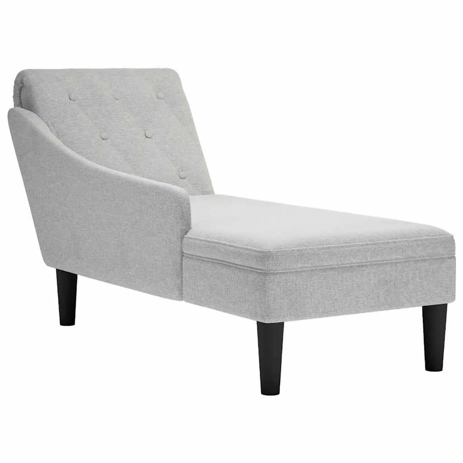 vidaXL Chaiselongue mit Kissen und Rechter Armlehne Wolkengrau Stoff 4009770