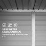 Detailansicht: Verzinkter Stahlrahmen des Outsunny Gerätehauses, wetterfest.