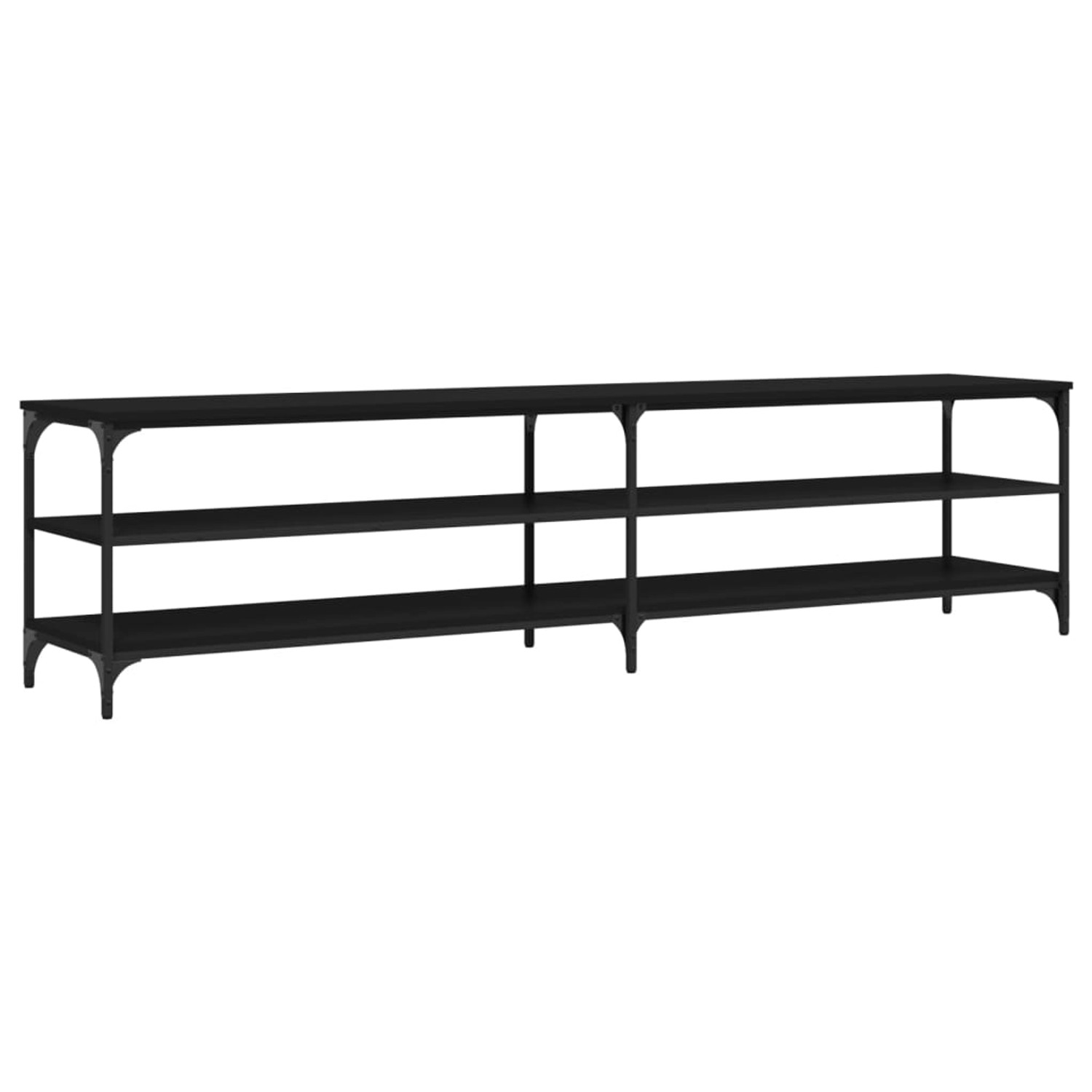 Vidaxl Tv-schrank Schwarz 200x30x50 Cm Holzwerkstoff Und Metall günstig online kaufen