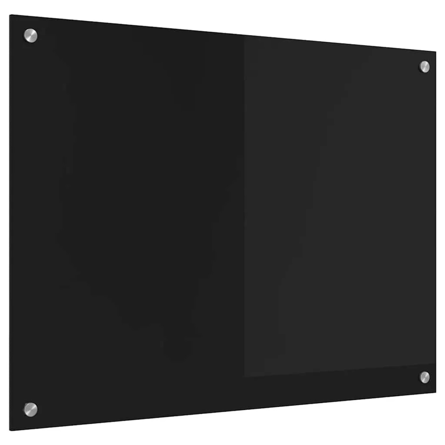 vidaXL Küchenrückwand Schwarz 80 x 60 cm Gehärtetes Glas 42018037