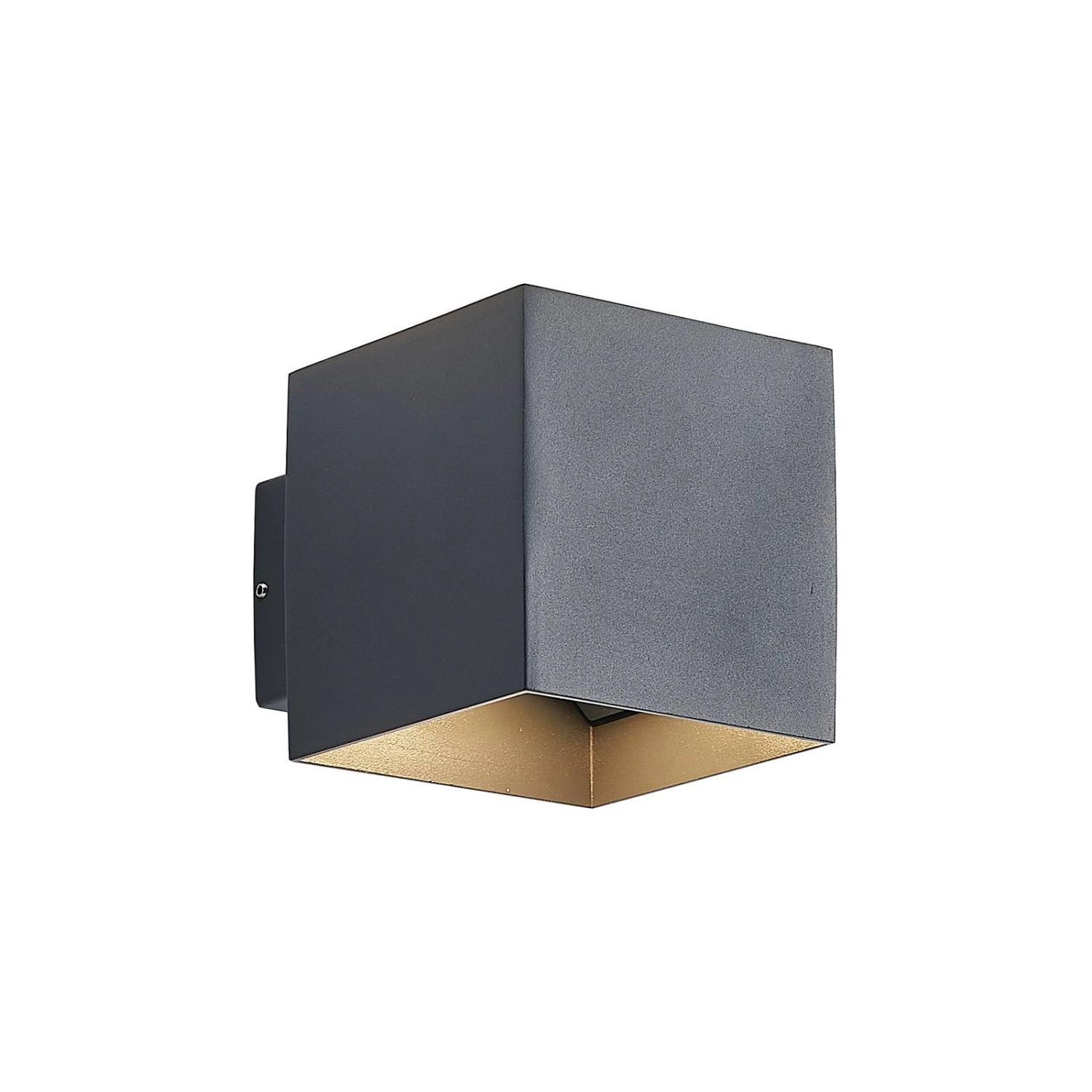 Lindby LED Wandleuchte Außen Esani 10026854 Spritzwassergeschützt Modern in Schwarz aus Aluminium 1-flammig