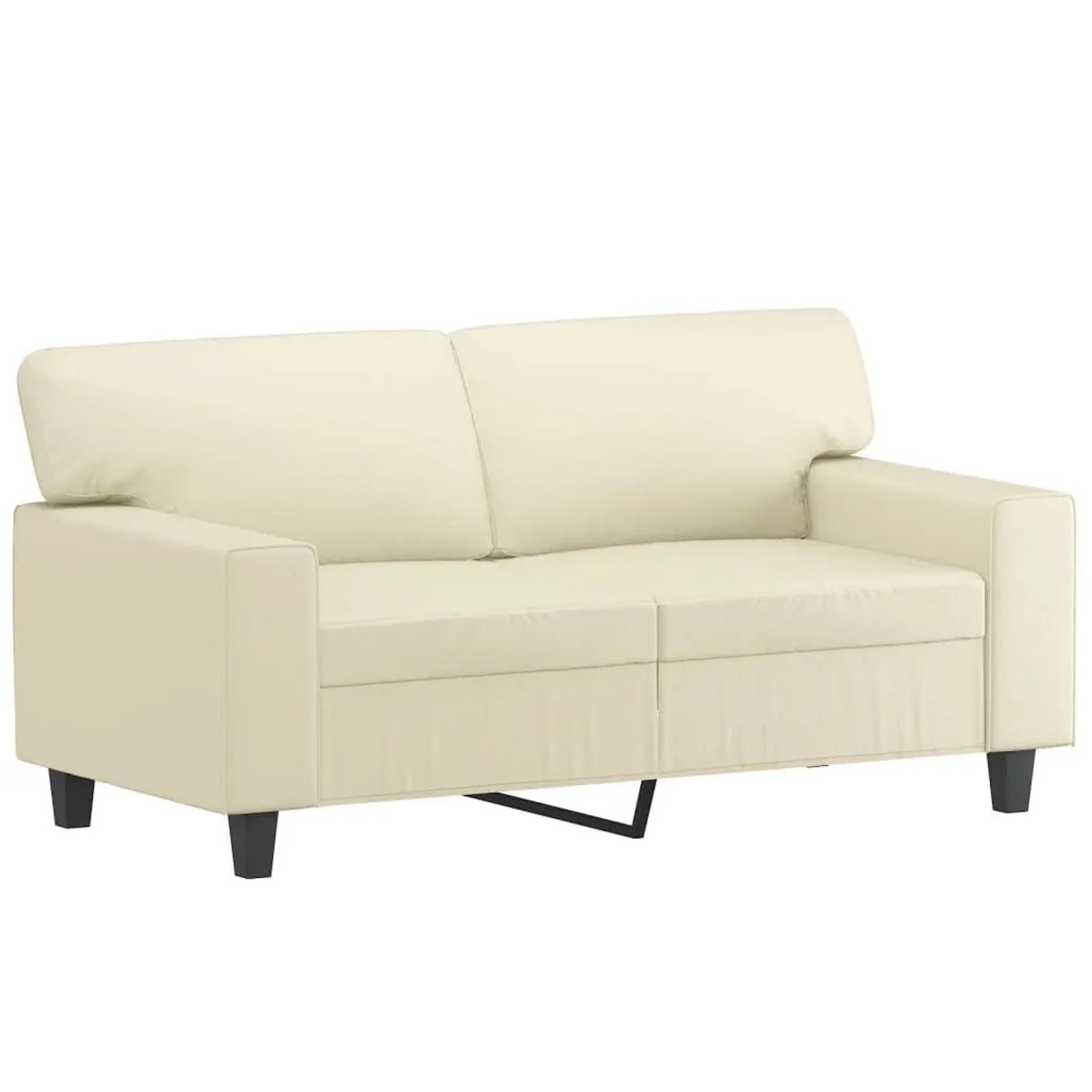 vidaXL 2-Sitzer-Sofa Creme 120 cm Kunstleder 359413 günstig online kaufen