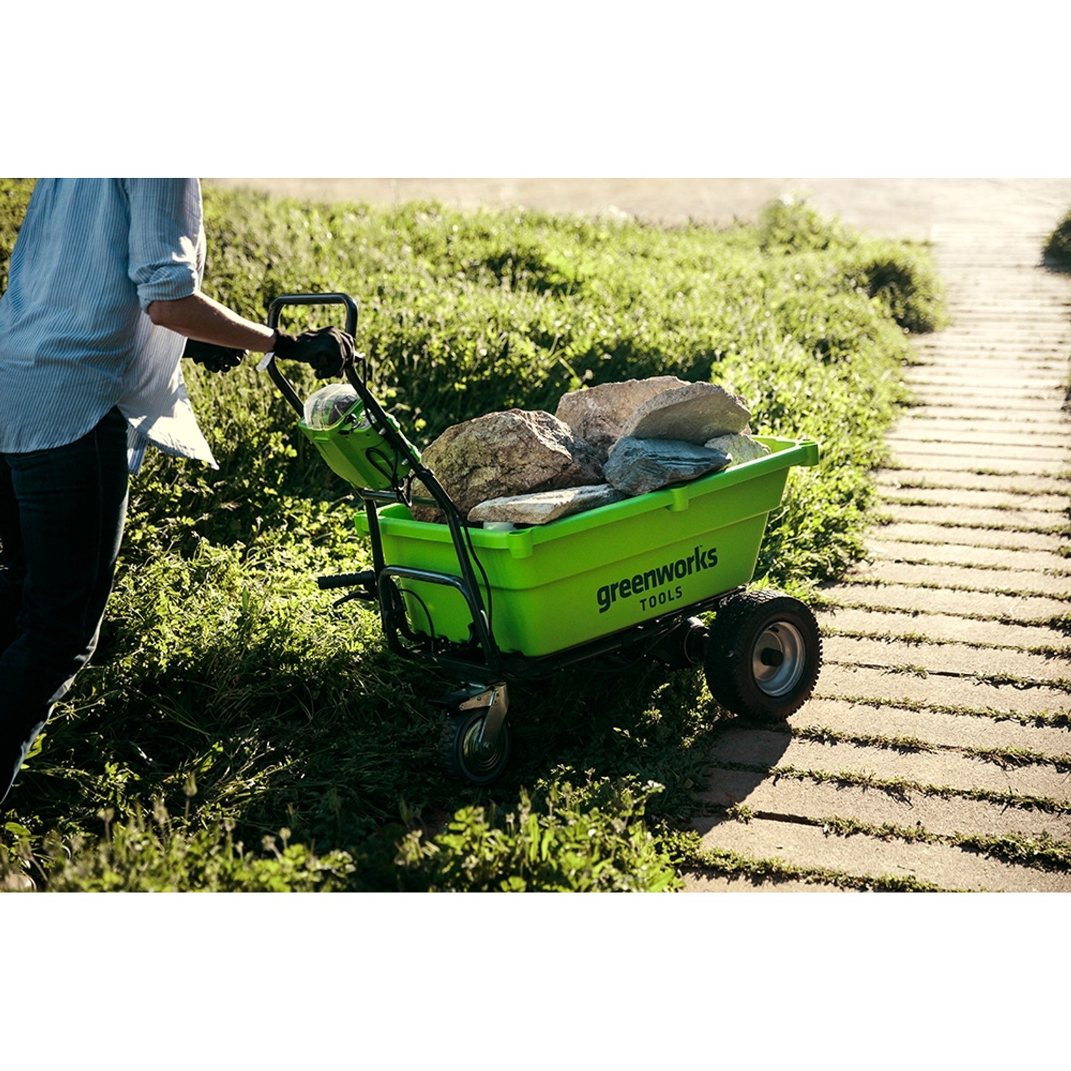Greenworks Akku-Schubkarre G40GC 40 V Grün