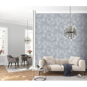 Wohnraum mit Erismann Vliestapete Guido Maria Kretschmer Fashion for Walls 3 mit Fächermotiv.