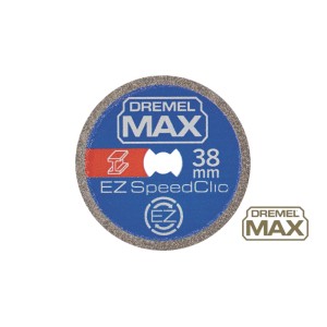 Dremel Premium Metall-Trennscheibe Max EZ SpeedClic, 38mm, blau-grau, für Miniaturwerkzeuge.