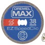 Dremel Premium Metall-Trennscheibe Max EZ SpeedClic, 38mm, blau-grau, für Miniaturwerkzeuge.