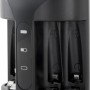 Schwarzes Energizer Akku-Ladegerät Pro mit vier AA 2000 mAh Akkus.