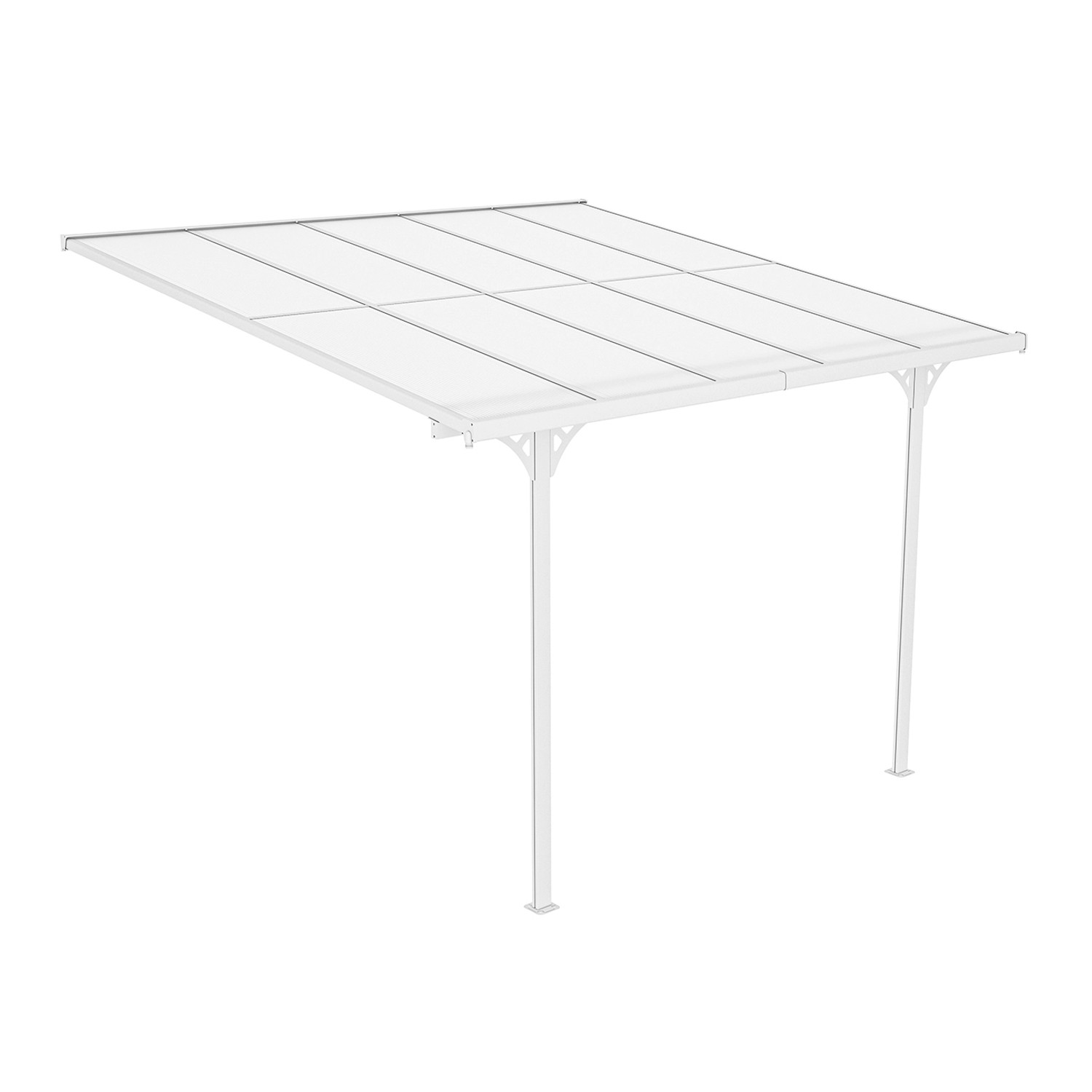 Westmann Alu-Terrassenüberdachung Bruce 313 Weiß 300 cm x 313 cm x 270 cm günstig online kaufen