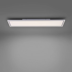 Weiße LED-Deckenleuchte Edging, 121,4 x 31,4 cm, dimmbar und mit Fernbedienung.