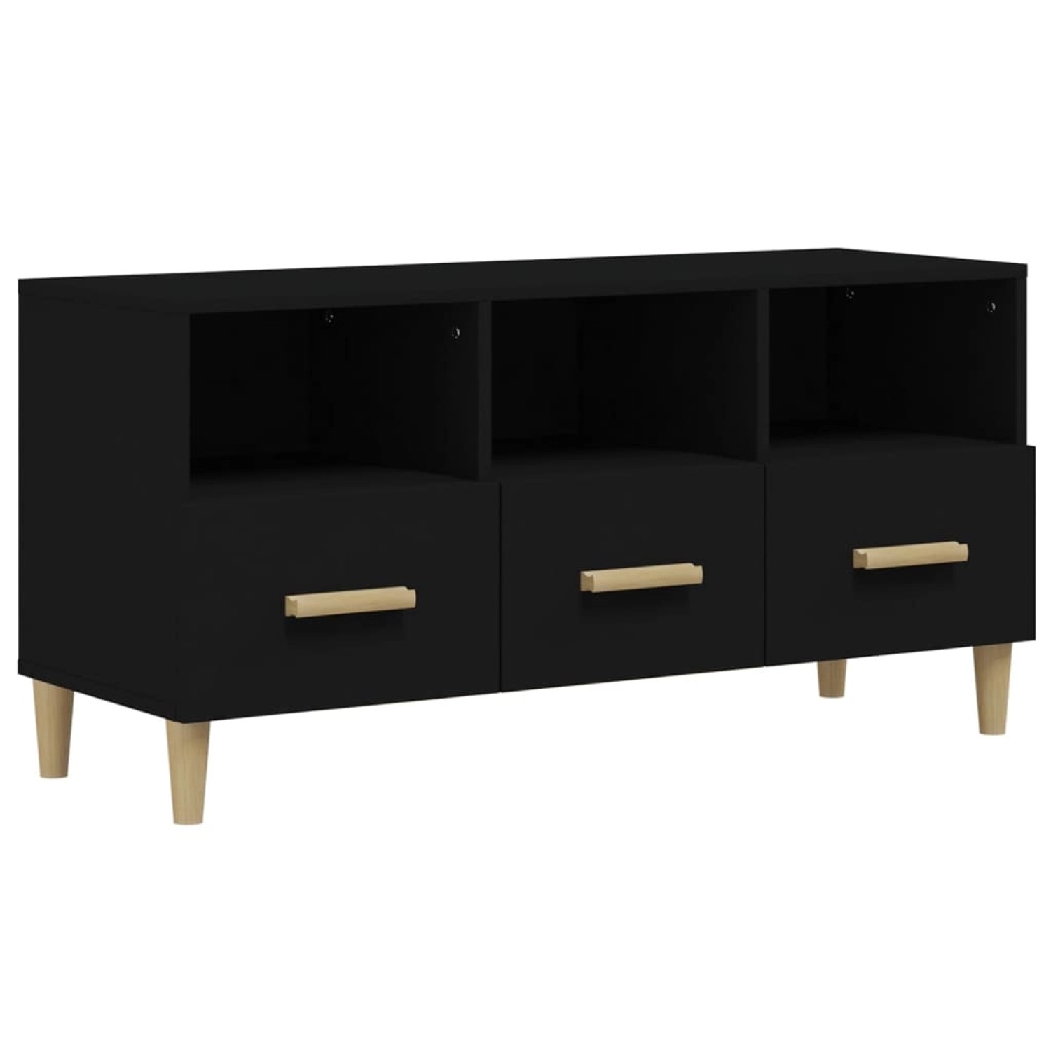 VidaXL TV-Schrank Schwarz 102x36x50 cm Holzwerkstoff  Modell 1 günstig online kaufen