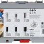 Bosch Nutfräser Set, 6-teilig, 8 mm Schaft in grauer Aufbewahrungsbox.