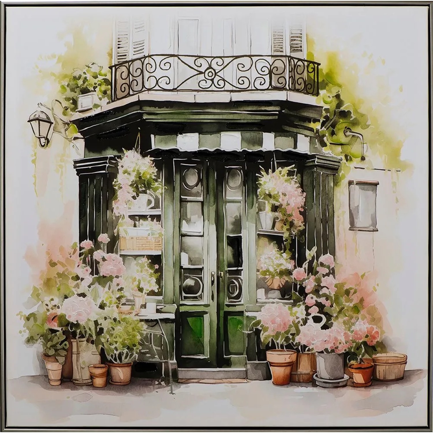 Art Universe Leinwandbild Romantic County House 82 x 82 cm